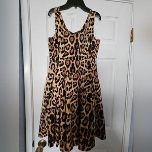 Pink Tartan Leopard Print Dress size 4